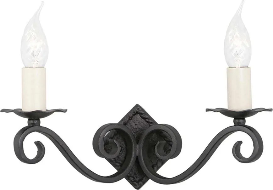 Elstead Lighting RECTORY RY2A-BLACK Fali lámpa 2x60W/E14