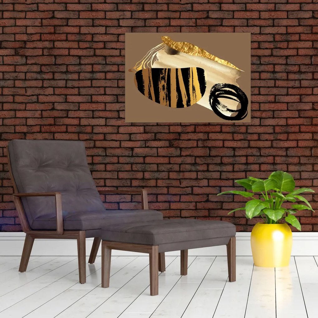 Kép - Absztrakció aranybarna N⁰2 (70x50 cm)