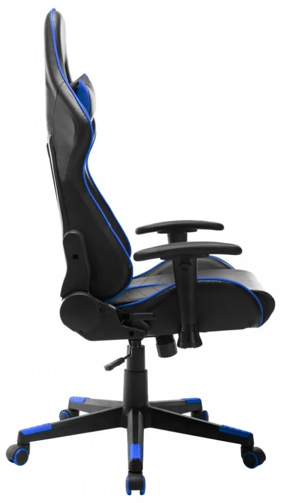 fekete és kék műbőr gamer szék