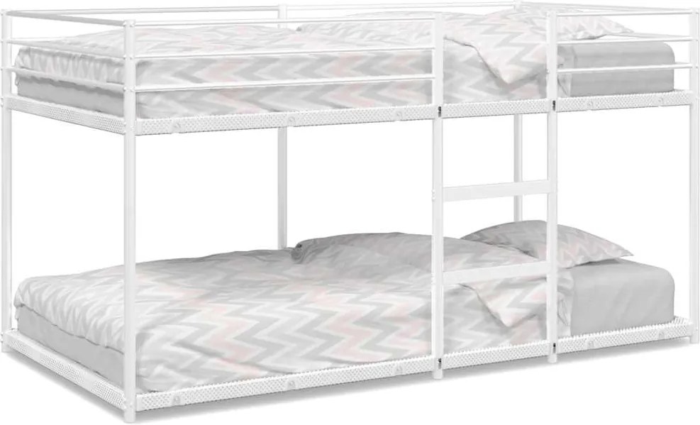 vidaXL fehér acél emeletes ágy matrac nélkül 75 x 190 cm