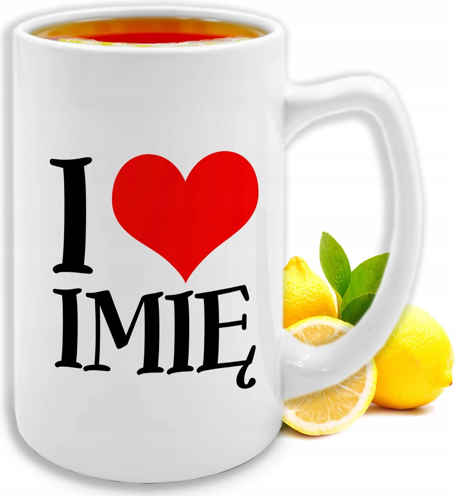Bögre XXL Fehér 413ml I Love Név Szív Felirat Szerelmeseknek Többféle Minta