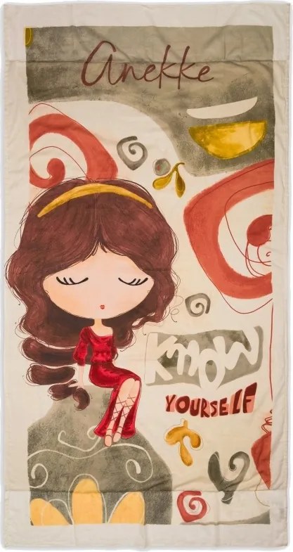 Anekke 42475-011 mintás krémszínű női törölköző