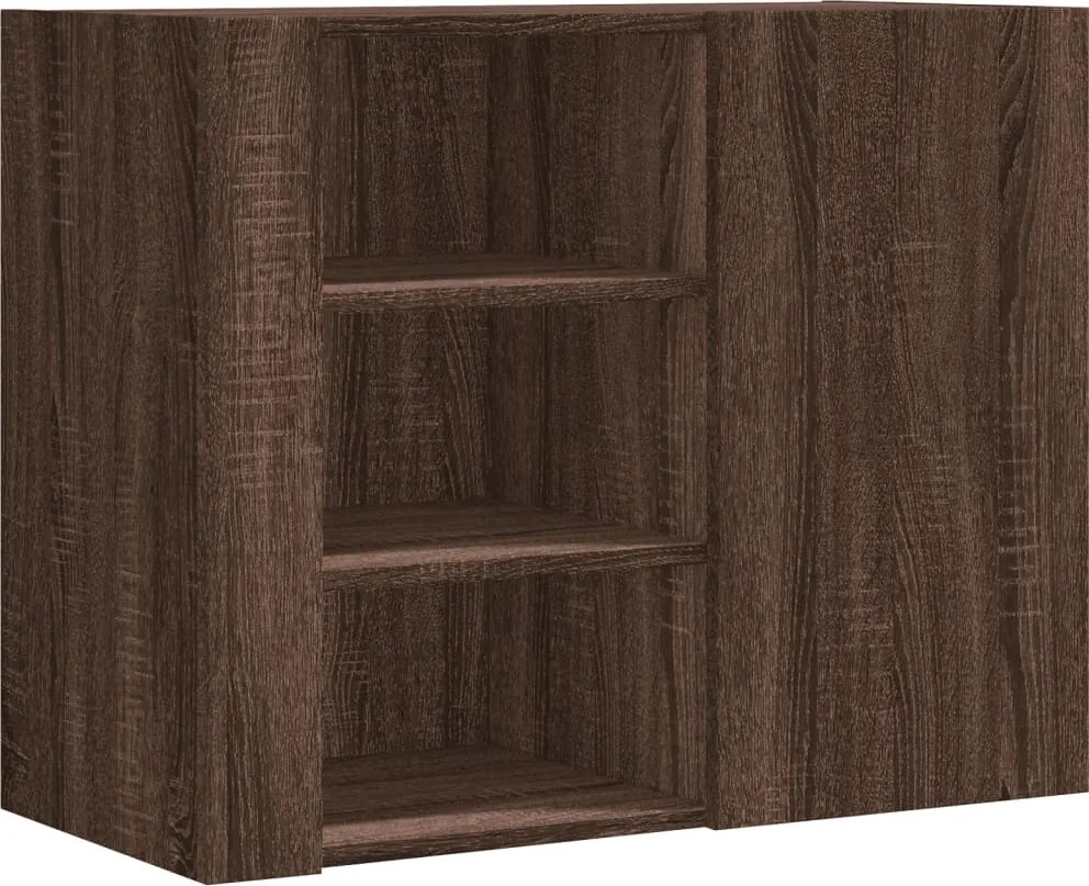 vidaXL barna tölgy színű szerelt fa fali szekrény 75 x 35 x 60 cm