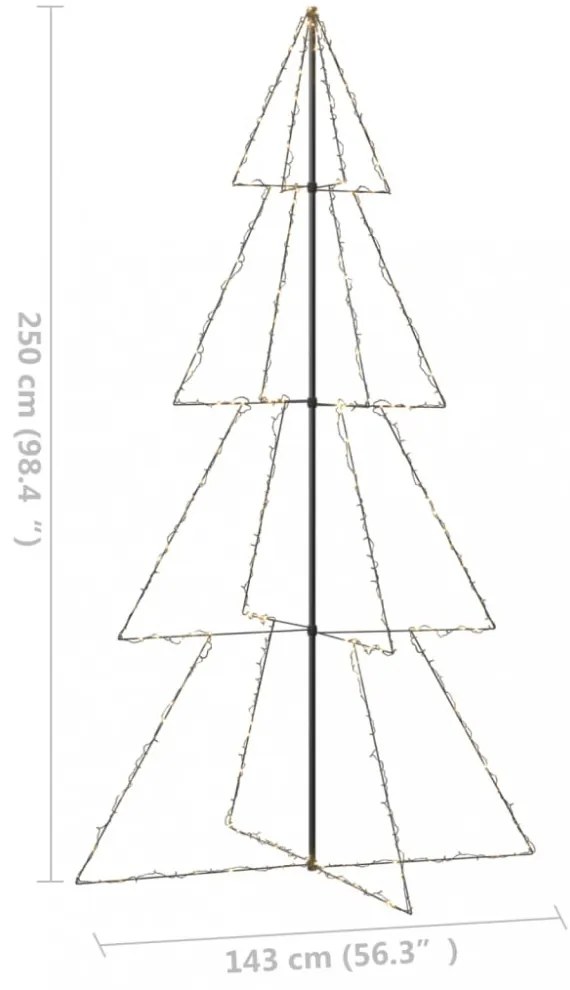 360 LED-es beltéri/kültéri kúp alakú karácsonyfa 143 x 250 cm