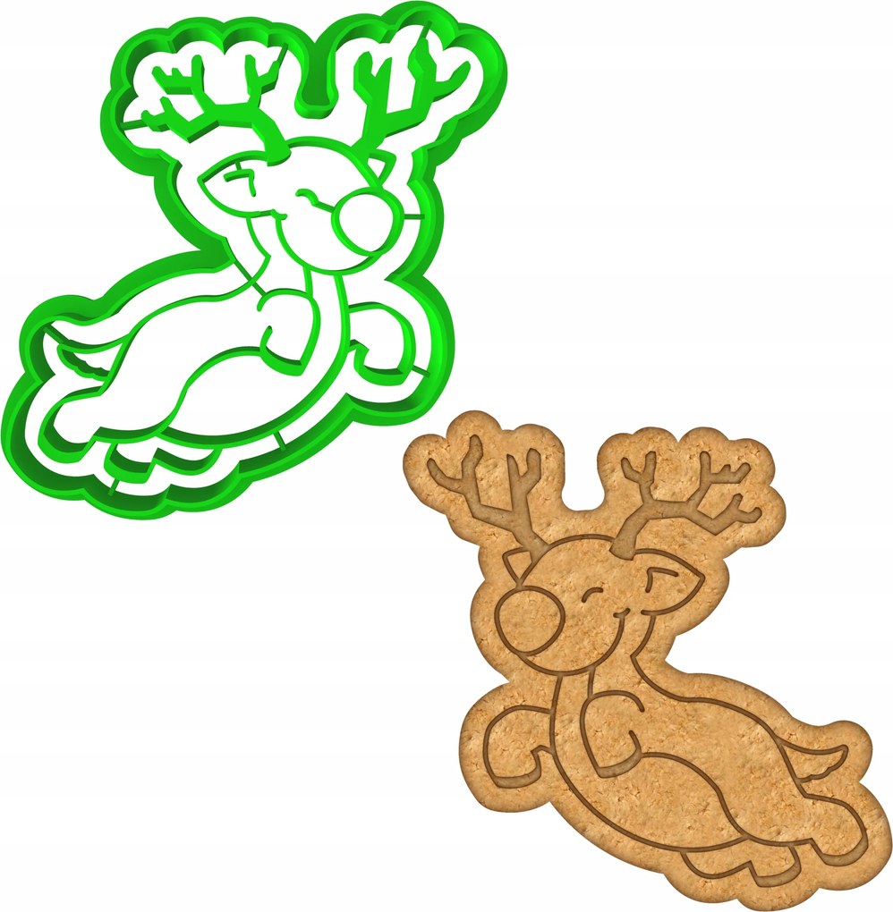 Karácsonyi Forma Mézeskalács lyukasztó Karácsony Rénszarvas 8cm