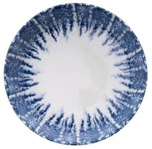 12 részes porcelán étkészlet, fehér/kék