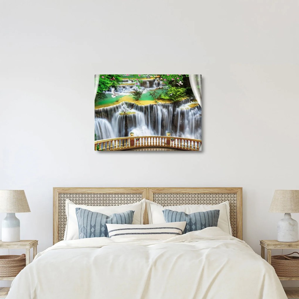 Kép - Varázslatos vízesések megtekintése (70x50 cm)