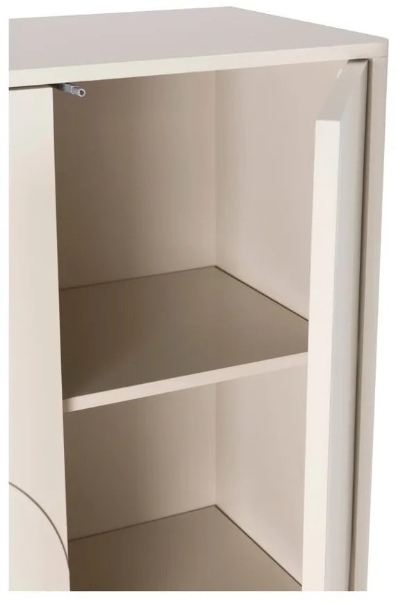 Krémszínű szekrény 80x130x40 cm Solei – MOME