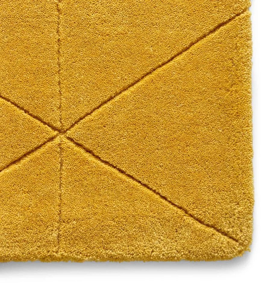 Kasbah mustársárga gyapjú szőnyeg, 120 x 170 cm - Think Rugs