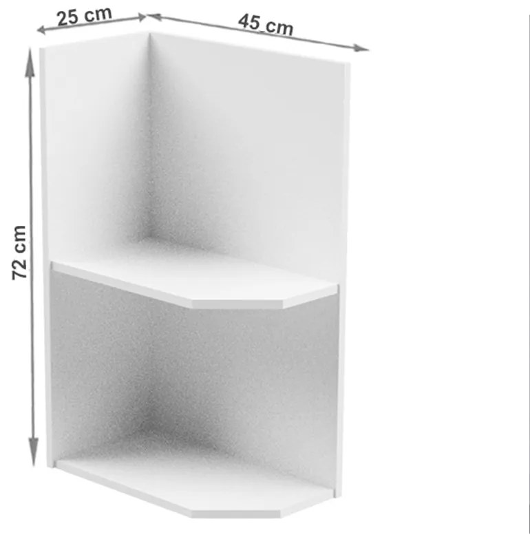 Alsó konyhai polc D25PZ Aurellia (fehér) (L). 1015743