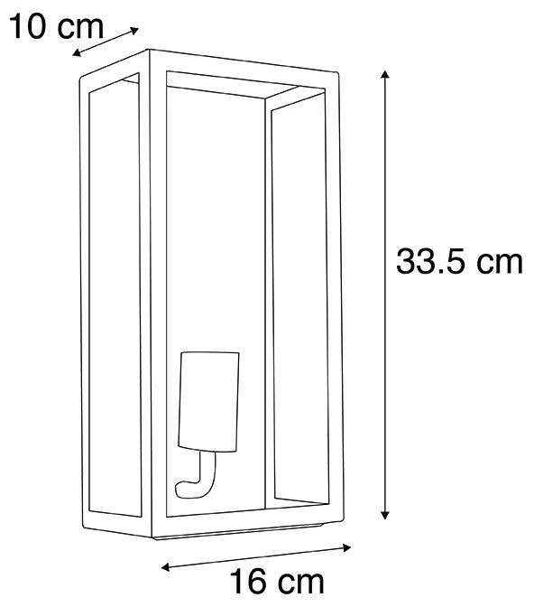 Okos kültéri fali lámpa fekete, WiFi ST64 IP44-gyel - Rotterdam