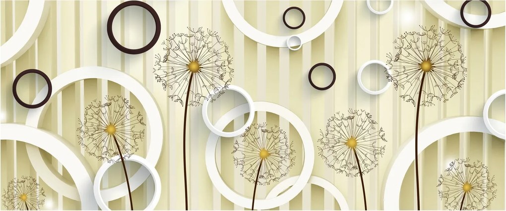 Absztrakt pitypangos kép (120x50 cm)