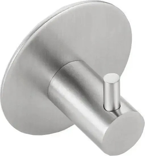 Öntapadós akasztó, matt rozsdamentes acél