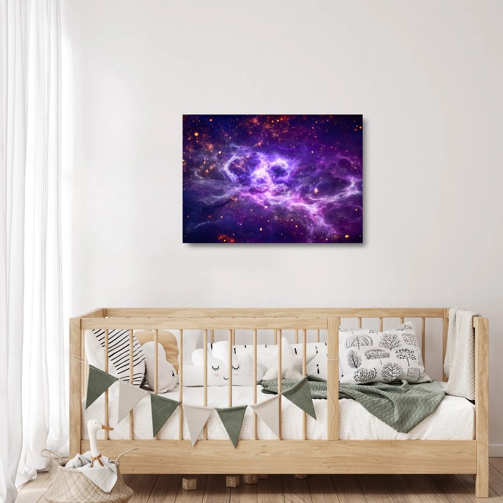 Üveg kép - Lila Univerzum (70x50 cm)