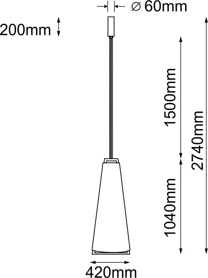 ANTIGO 5051 PONTE Modern Függesztett Lámpa Fekete LED IP20