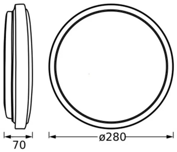 Ledvance - LED Mennyezeti lámpa ORBIS LONDON LED/16W/230V fekete