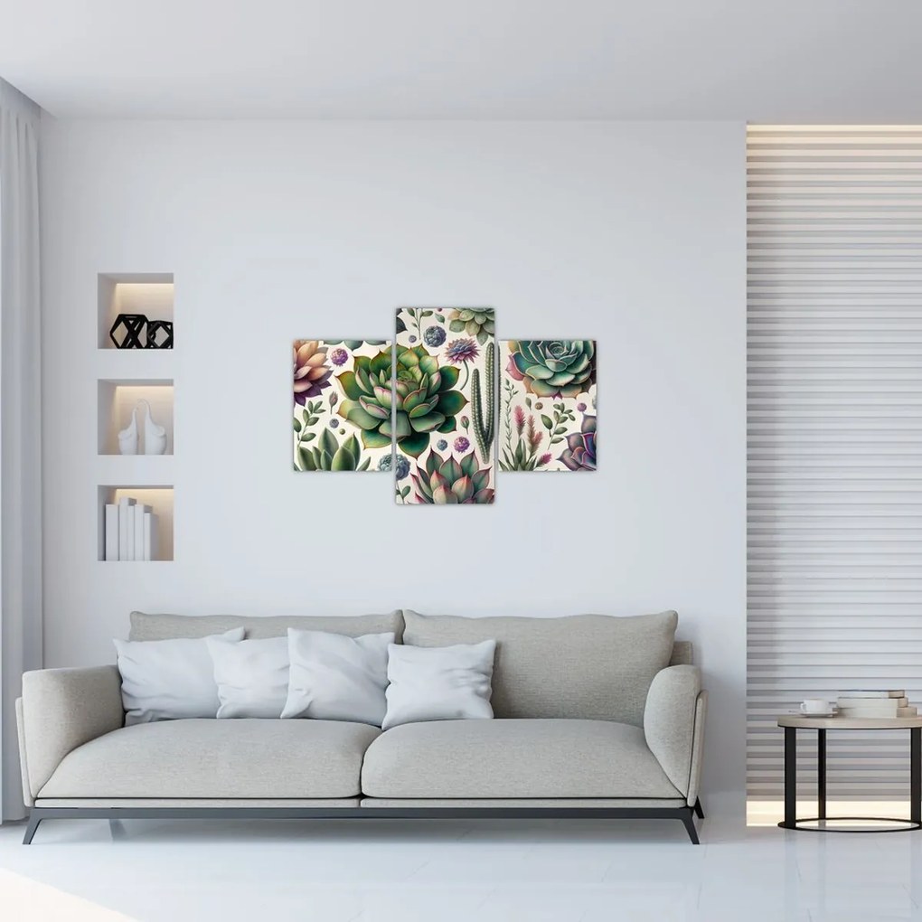 Kép - Pozsgás növények (90x60 cm)