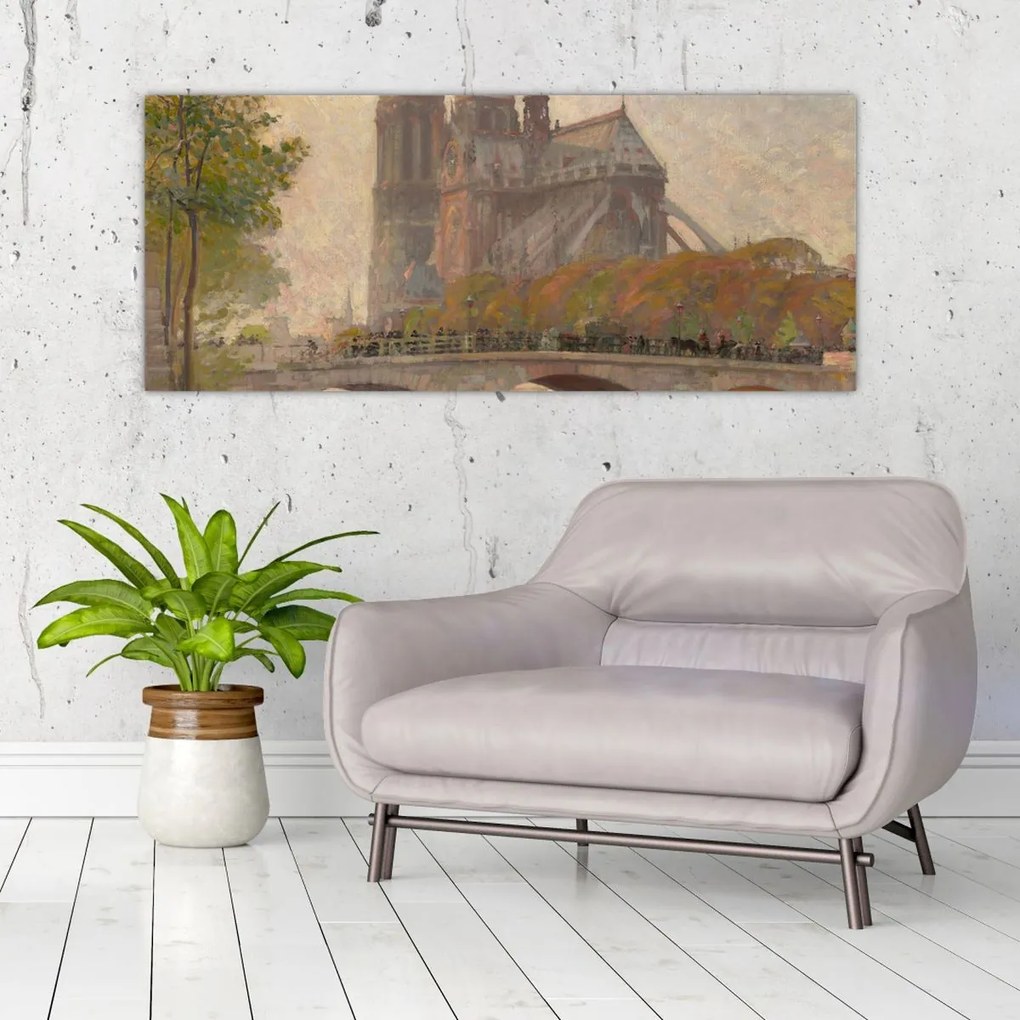 Kép - Robert William Vonnoh, Notre Dame de Paris, reprodukciók (120x50 cm)