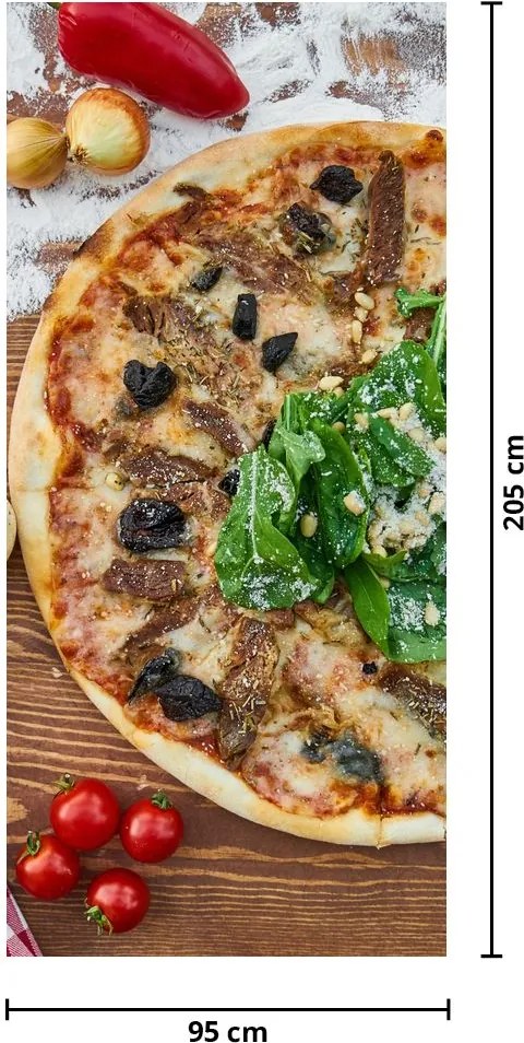 Fotótapéta ajtóra - Pizza (95x205cm)