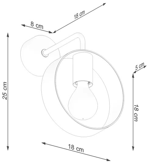 Sollux SL.1134 - Fali lámpa TITRAN 1xE27/60W/230V fehér