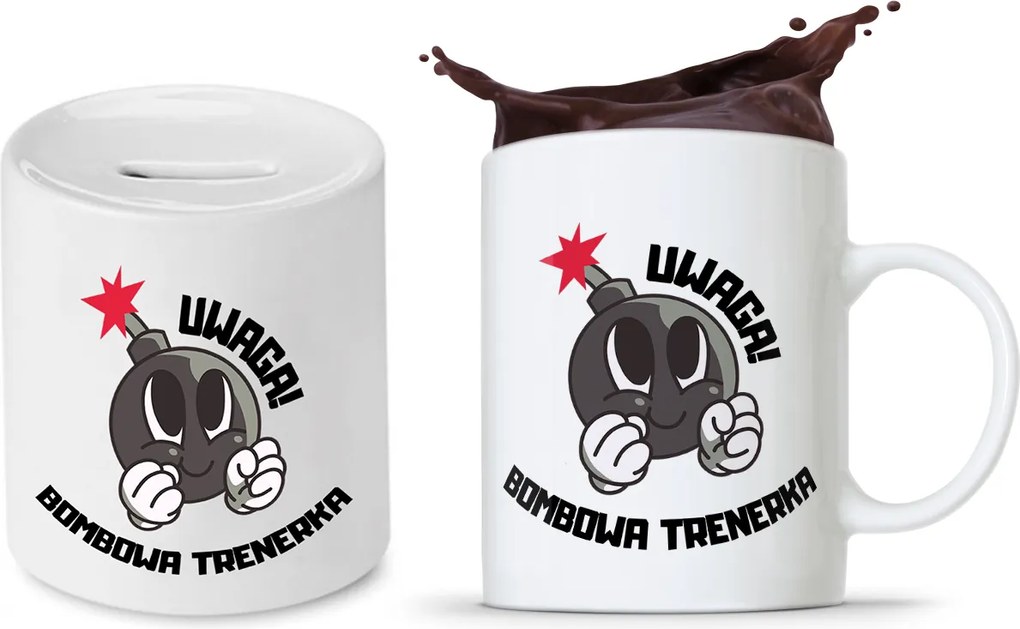 Edzőnek Ajándék Persely Szett Bögre fényképes nyomtatással