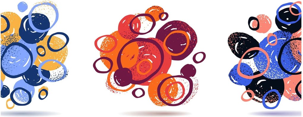 Színes körök képe (120x50 cm)