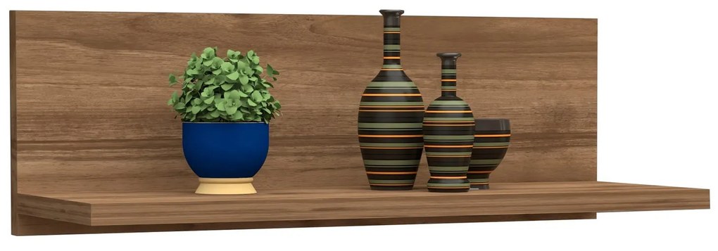 Fali polc Fane - Walnut