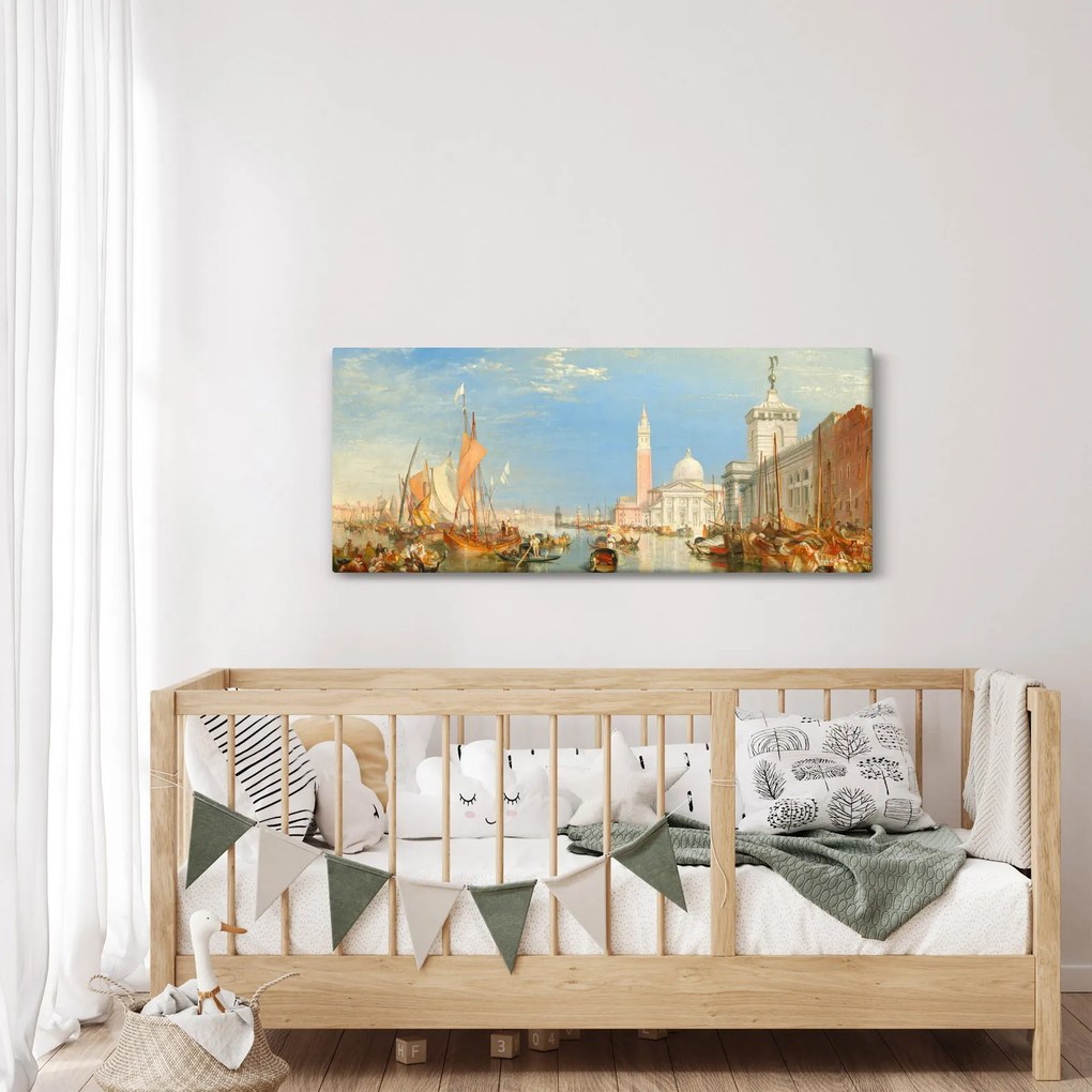 Kép - Joseph Mallord William Turner, Venice the Dogana and San Giorgio Maggiore, reprodukciók (120x50 cm)