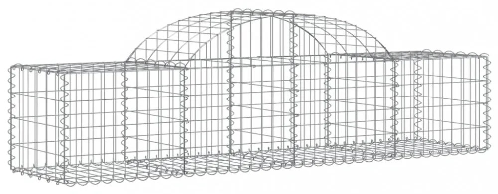 2 db íves horganyzott vas gabion kosár 200x50x40/60 cm