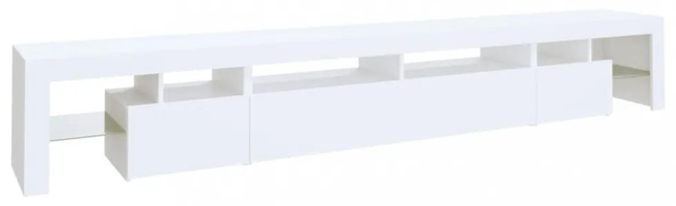 fehér TV-szekrény LED-lámpákkal 260x36,5x40 cm