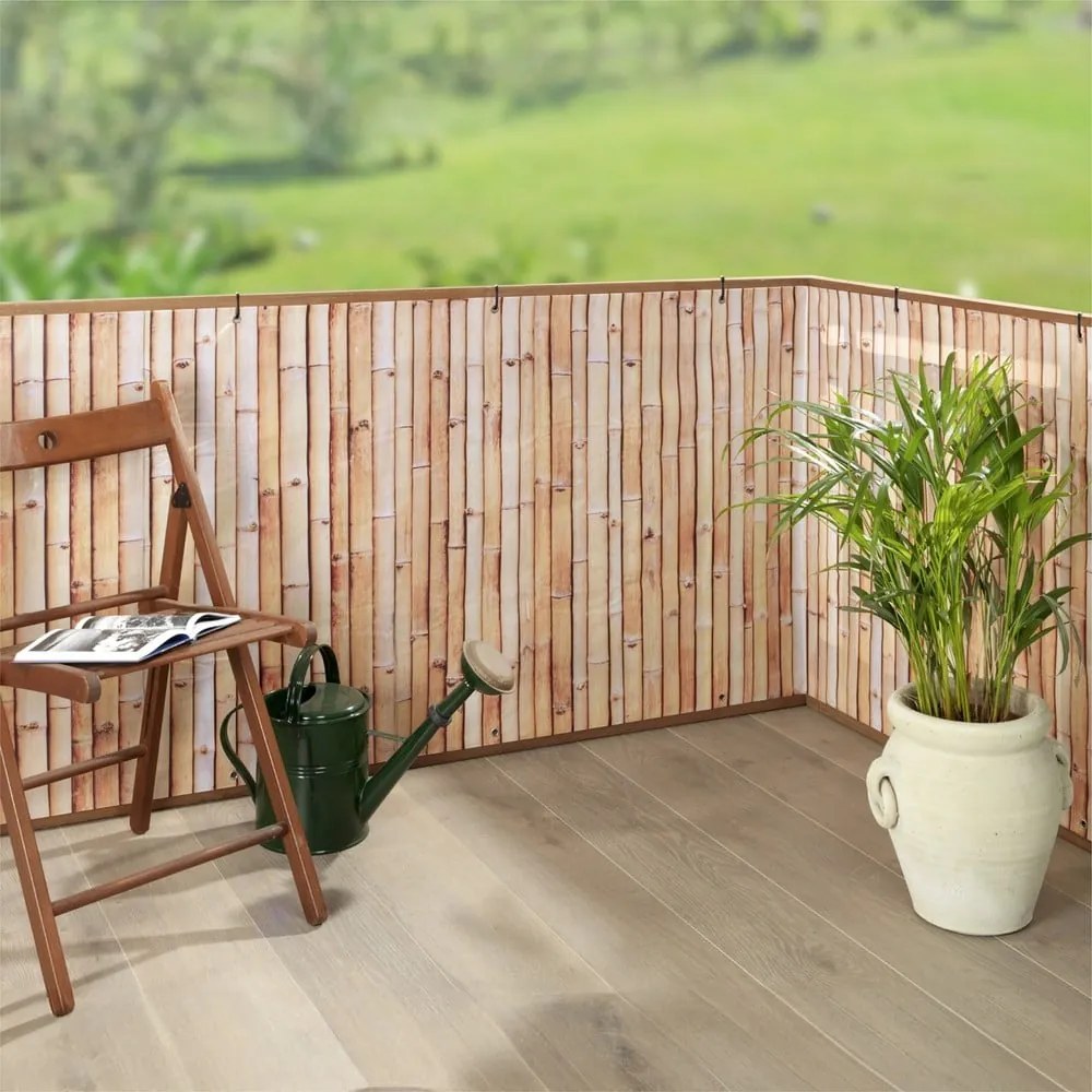 Világosbarna műanyag belátásgátló erkélyre 500x85 cm – Maximex