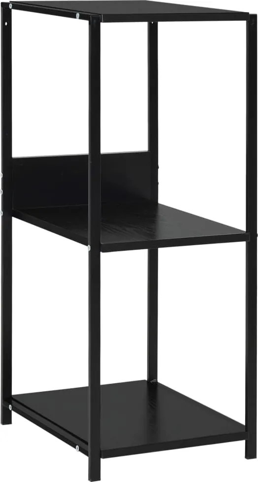 vidaXL fekete kisméretű álló szerelt fa könyvespolc 33,5x39,6x79,7 cm