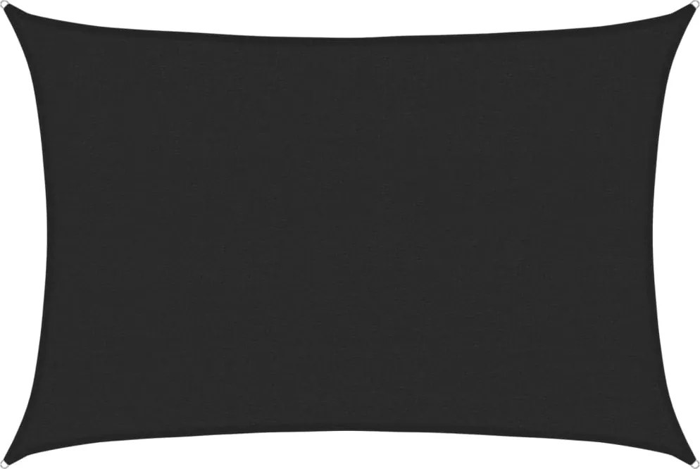 vidaXL fekete HDPE napvitorla 160 g/m² 2,5 x 3,5 m