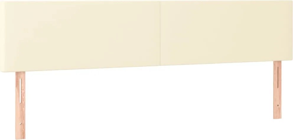 2 db krémszínű műbőr fejtámla 80 x 5 x 78/88 cm