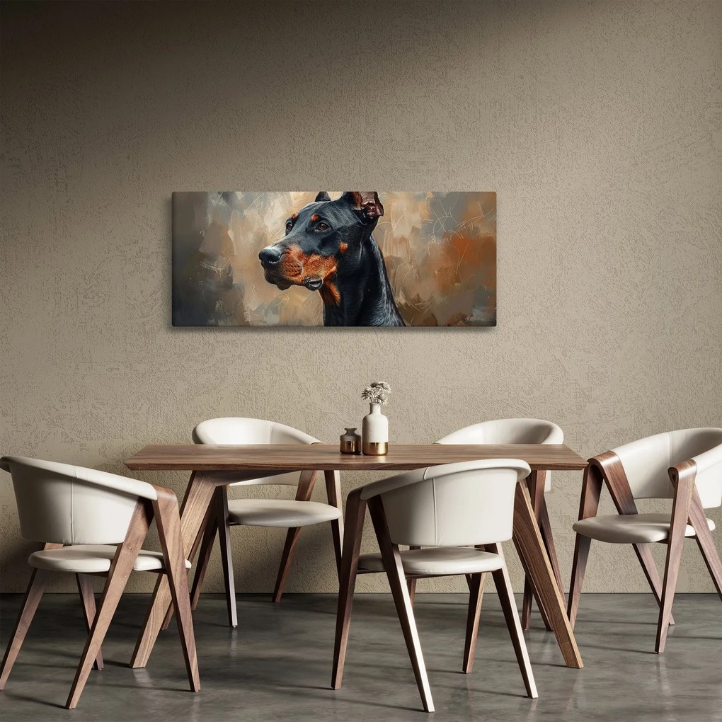 Kép - Dobrman portréja (120x50 cm)