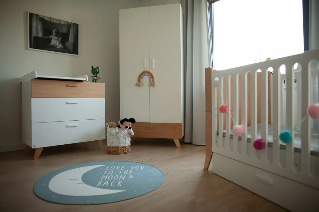 Gyerek komód fehér /bükk HOPPA