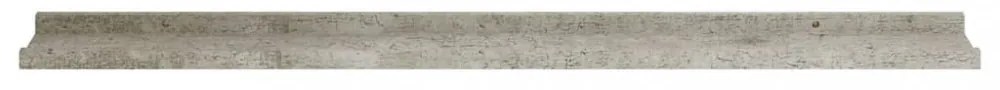 4 db betonszürke fali polc 100 x 9 x 3 cm