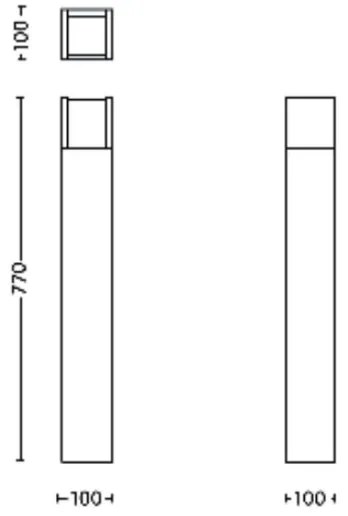 Philips - LED Kültéri lámpa ARBOUR LED/3,8W/230V 77 cm IP44