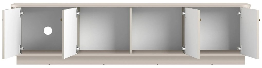 Vesper 187 cm TV-szekrény – kasmír / arany fogantyúk