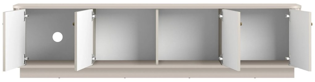 Vesper szafka RTV 187 cm - kasmír / arany fogantyúk