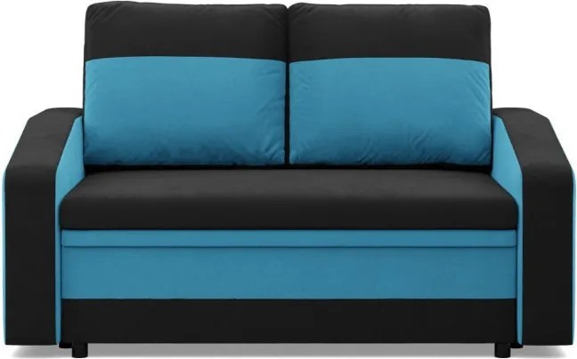 Hewlet kanapé, szövet anyag, fekete - kék