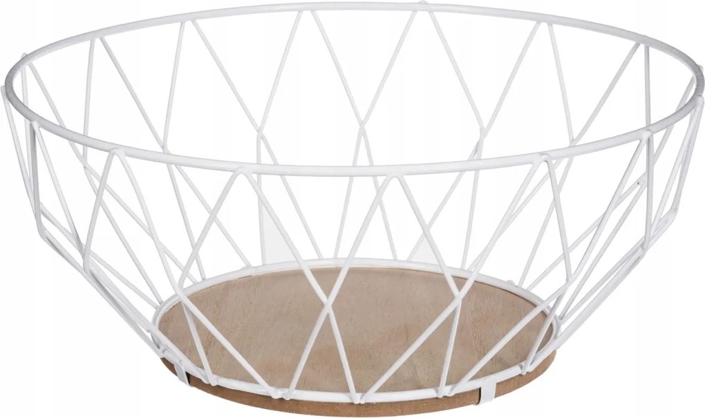 Fém kosár Gyümölcstartó állvány fehér Konyha