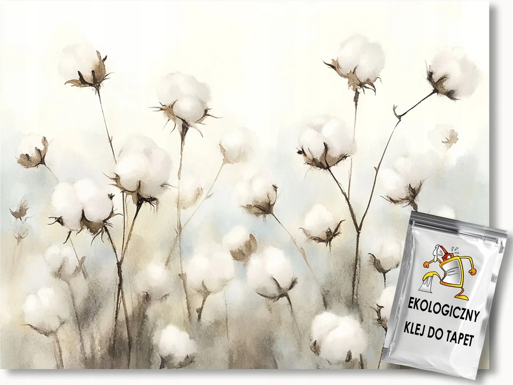 Fotótapéta Flizelina Természet Virágok Pamut Pehely 350x250 ragasztó