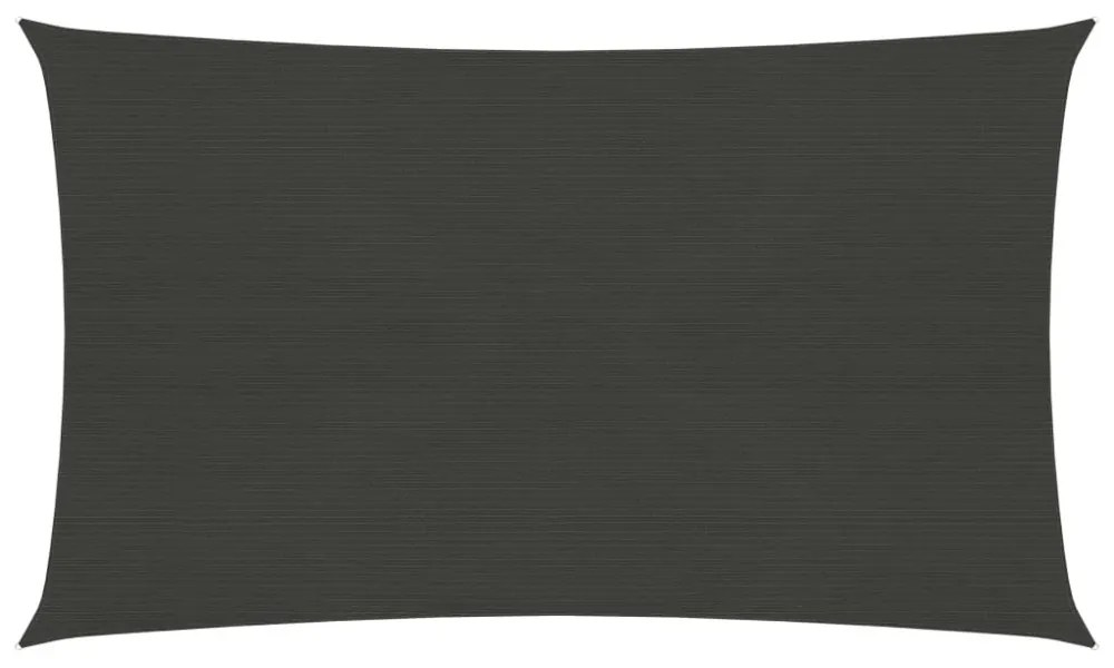 antracitszürke HDPE napvitorla 160 g/m² 3 x 6 m