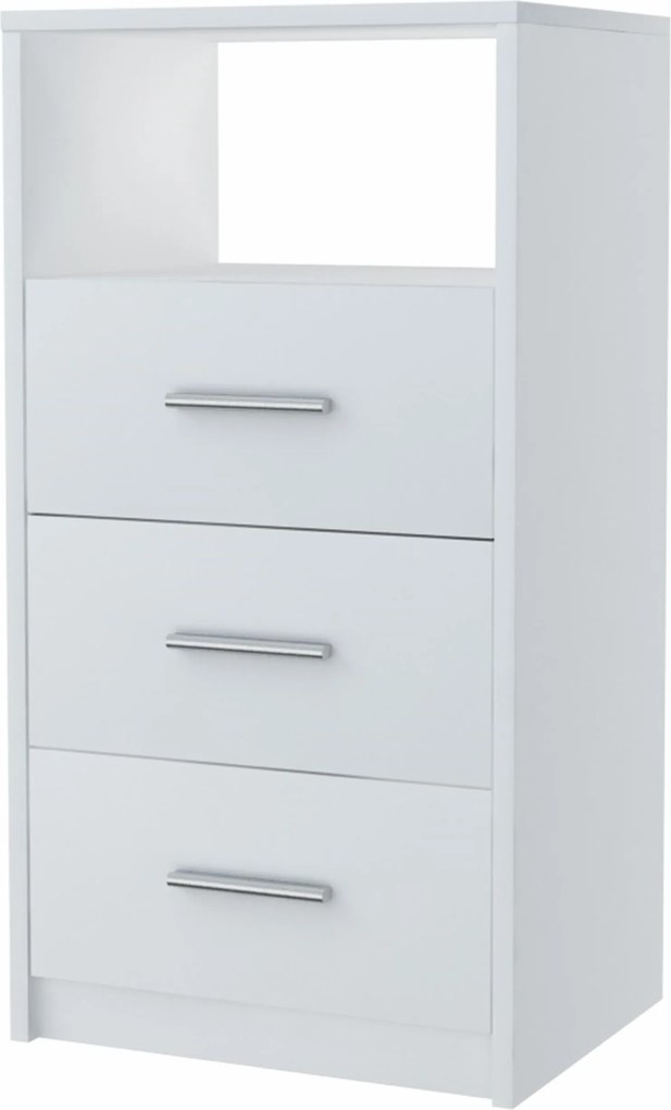 Komód szekrény 3SO Fehér 40cm fiókos komód Ufc könyvespolc