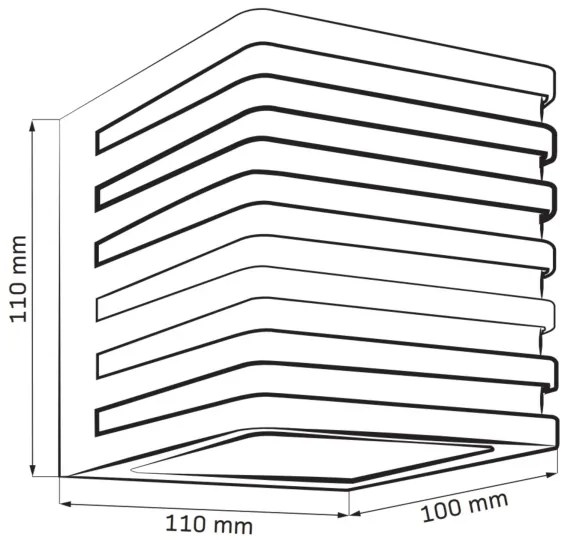 MAXWELL LED 10W 230V IP54 kültéri fali lámpa antracit
