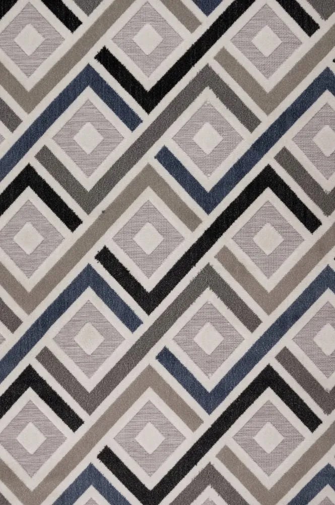 Szőnyeg teraszra vagy erkélyre Shift rombusz szürke-sötétkék 120x160cm