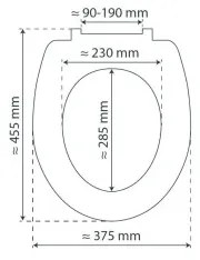 Schütte 82300-A - fehér, lassan záródó (SoftClose) duroplaszt WC-ülőke