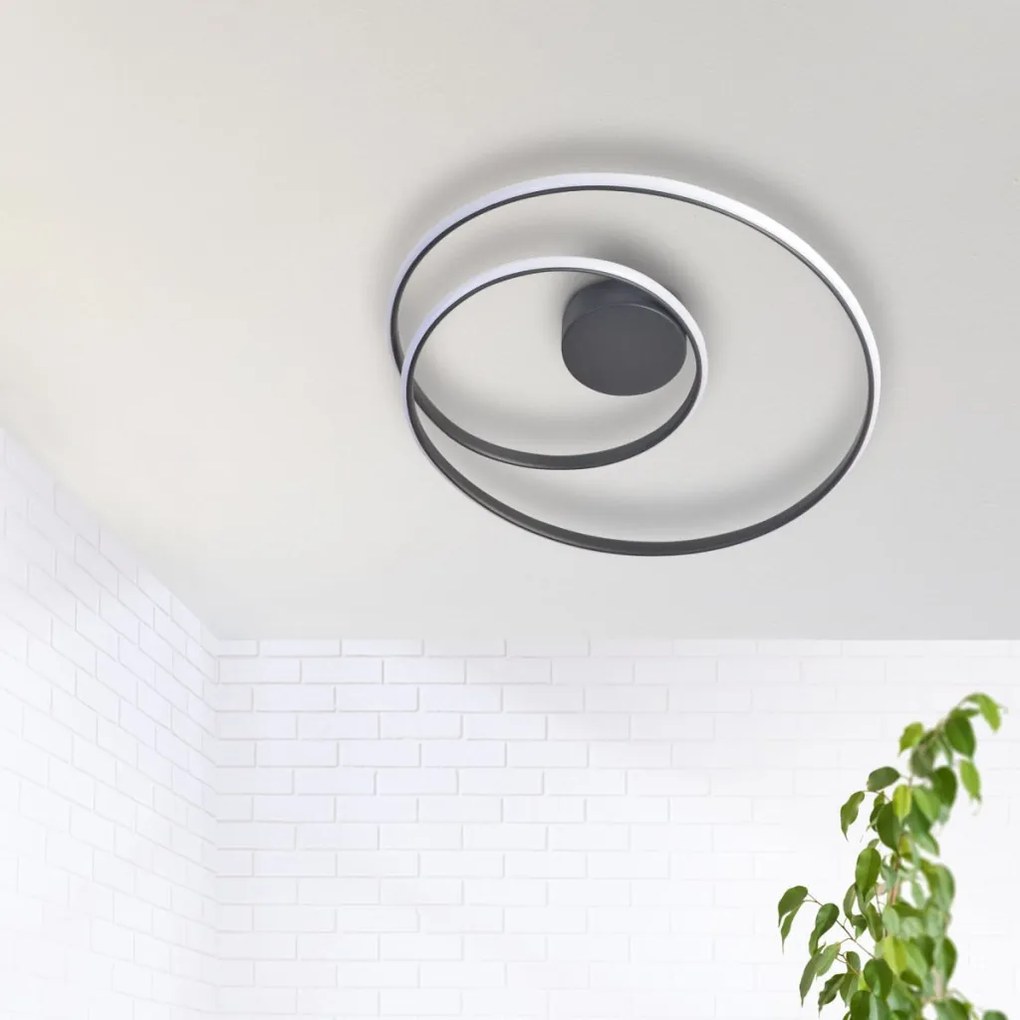 POLUX 328038 ZEFIRA Modern LED Mennyezeti Lámpa Antracit LED IP20