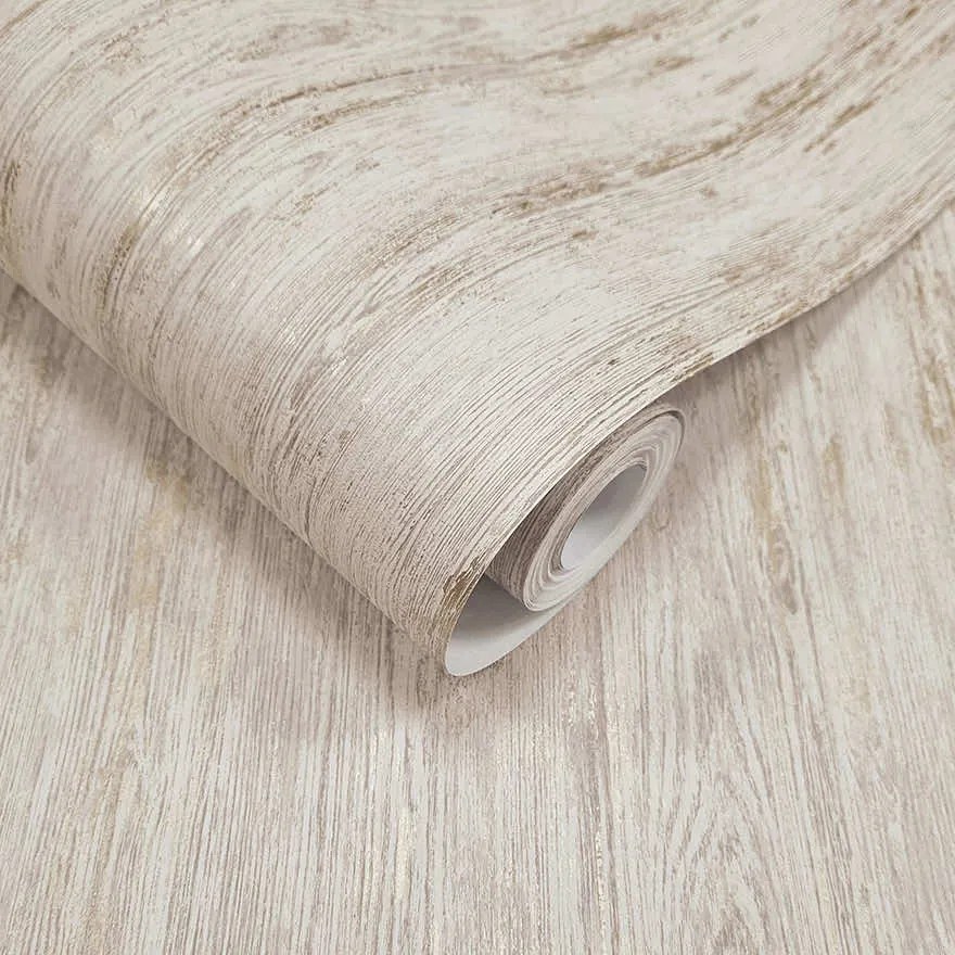 Holden Decor Textura Sapele arany-ezüst deszkamintás fémhatású vlies tapéta – 66152